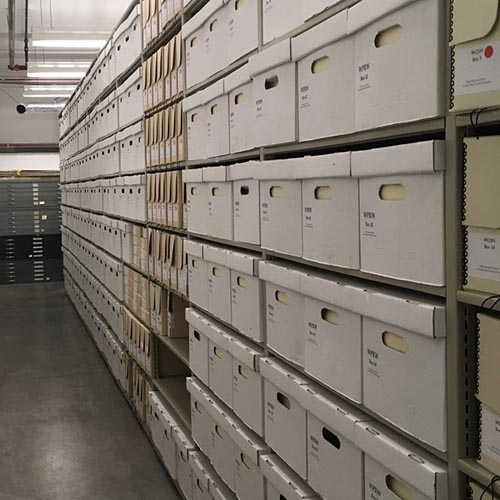 Photo of ANPR Records in storage at Colorado State